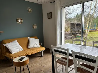 Coin salon dans l'établissement Gîte à la campagne 3
