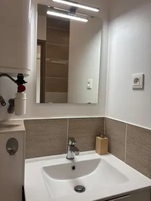 Salle de bains dans l'établissement Gîte à la campagne 3