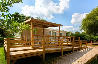 Jardin de l'établissement Camping L'Île d'Offard