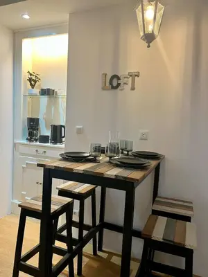 Cuisine ou kitchenette dans l'établissement La Duchesse de Bourbon