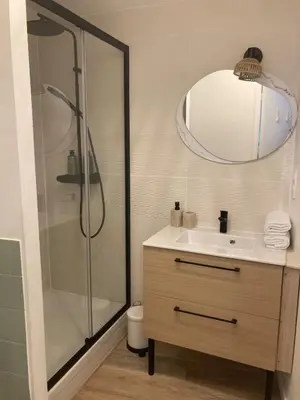 Salle de bains dans l'établissement Studio Le nid charmant