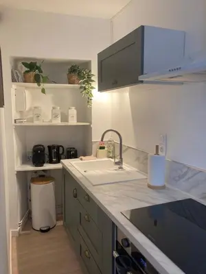 Cuisine ou kitchenette dans l'établissement Studio Le nid charmant
