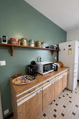 Cuisine ou kitchenette dans l'établissement Gite - La Boutardière