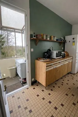 Cuisine ou kitchenette dans l'établissement Gite - La Boutardière