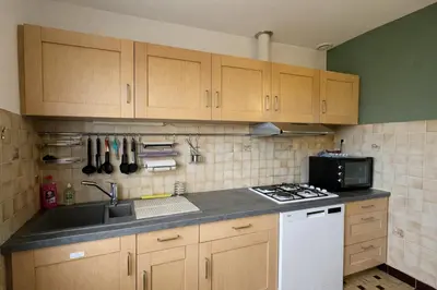 Cuisine ou kitchenette dans l'établissement Gite - La Boutardière
