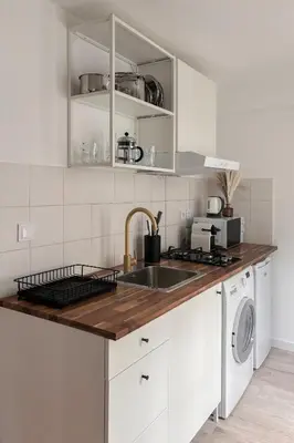 Cuisine ou kitchenette dans l'établissement Le Beauvoir - Refuge Arty du XVIIIe siècle