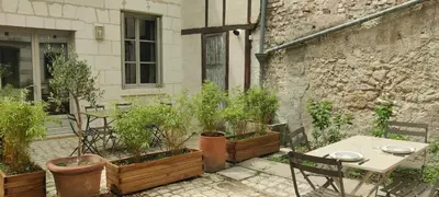 Jardin de l'établissement Maison de Charme & Cour Privée dans le Cœur Historique d'Amboise