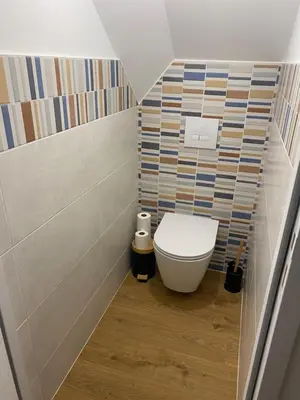 Salle de bains dans l'établissement Duplex l Auvetia 150 m circuit 24 h