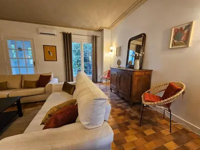 Coin salon dans l'établissement Gîte du Magnolia