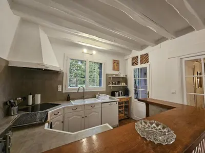 Cuisine ou kitchenette dans l'établissement Gîte du Magnolia