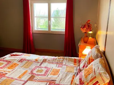 Un ou plusieurs lits dans un hébergement de l'établissement Gîte chaleureux avec sauna, près des châteaux de la Loire - FR-1-491-456