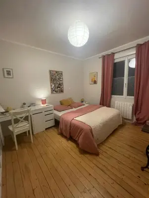 Un ou plusieurs lits dans un hébergement de l'établissement Maison 6 personnes - Idéal 24h du Mans