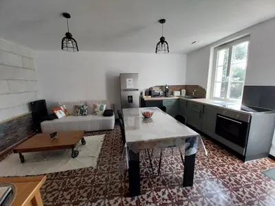Cuisine ou kitchenette dans l'établissement Entre Loire & Vignes