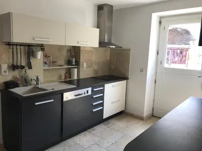 Cuisine ou kitchenette dans l'établissement Maison Gite des Belles Demois Ailes