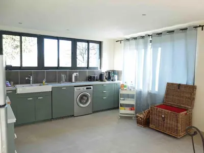 Cuisine ou kitchenette dans l'établissement Gite à la campagne