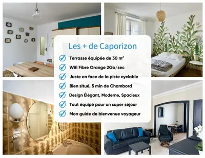 Un ou plusieurs lits dans un hébergement de l'établissement Grande Maison-5 min de Chambord-3 chambres-Loire à vélo 100 m- 10 min de Blois