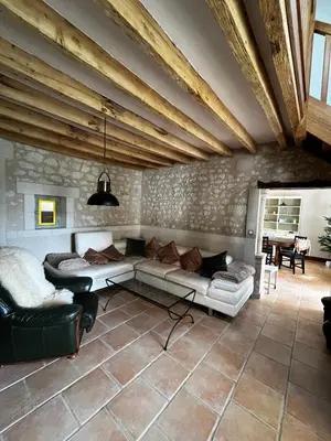 Coin salon dans l'établissement Altanka, Maison, calme au milieu de la nature près de Beauval, Chenonceau et autres chateaux de la Loire