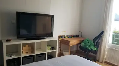 Télévision ou salle de divertissement dans l'établissement Maison familiale Amboise