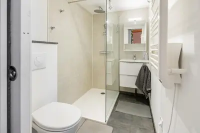 Salle de bains dans l'établissement Gîte Studio 4 à 6 personnes