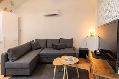 Coin salon dans l'établissement Gîte Studio 4 à 6 personnes