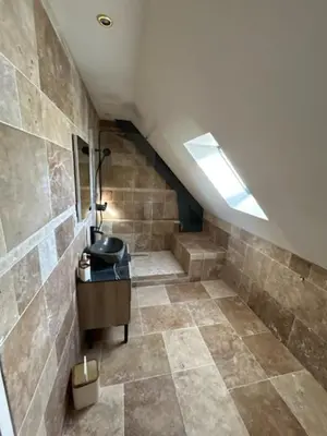 Salle de bains dans l'établissement La Maison de Cristina Michael