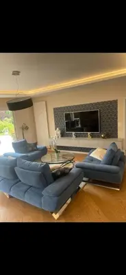 Coin salon dans l'établissement Villa Le Leard