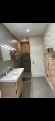Cuisine ou kitchenette dans l'établissement Villa Le Leard