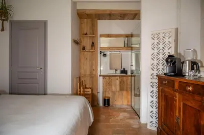 Cuisine ou kitchenette dans l'établissement B&B BienViennue