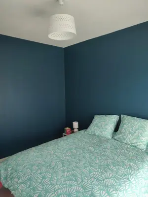 Un ou plusieurs lits dans un hébergement de l'établissement 2 chambres à la campagne, proche du Mans