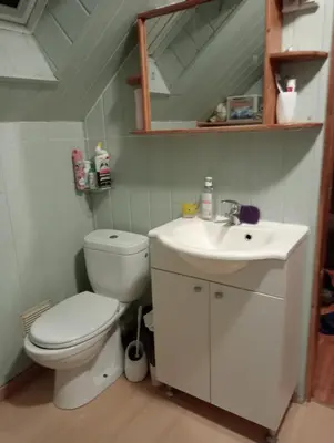 Salle de bains dans l'établissement chambre d'hôtes au cœur de la nature