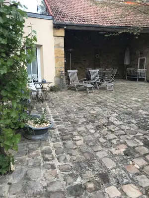 Terrasse ou espace extérieur de l'établissement Maison Le Mans chambre parentale
