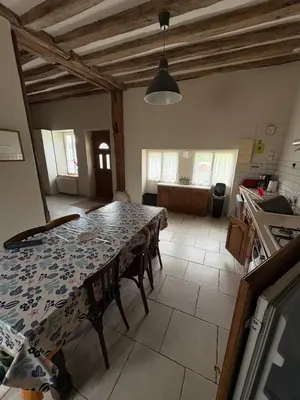 Cuisine ou kitchenette dans l'établissement le Gite de la Bergerie