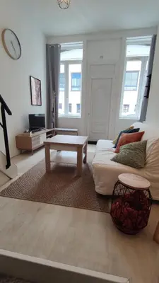 Télévision ou salle de divertissement dans l'établissement Cozy duplex en RDC hyper centre le Mans gare circuit des 24h