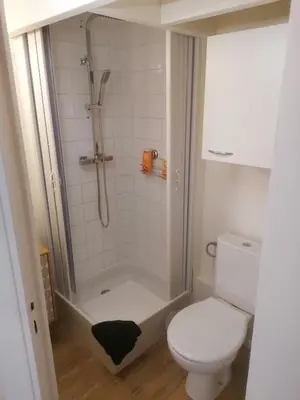Salle de bains dans l'établissement Cozy duplex en RDC hyper centre le Mans gare circuit des 24h