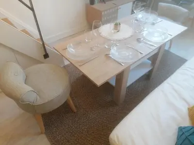 Un ou plusieurs lits dans un hébergement de l'établissement Cozy duplex en RDC hyper centre le Mans gare circuit des 24h