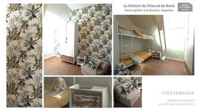 Un ou plusieurs lits dans un hébergement de l'établissement La Maison du Prieuré de Bocé
