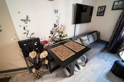 Télévision ou salle de divertissement dans l'établissement Cosy Grand appartement 6 pers hypercentre Blois
