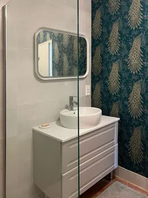 Salle de bains dans l'établissement Moulin des Arts
