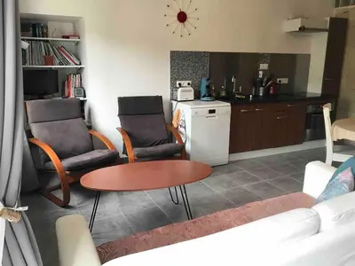 Cuisine ou kitchenette dans l'établissement Maison rénovée dans un corps de ferme