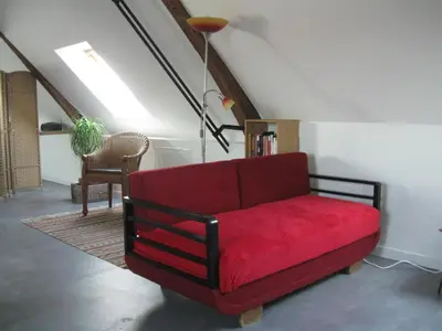 Coin salon dans l'établissement Loft du Petit Bois