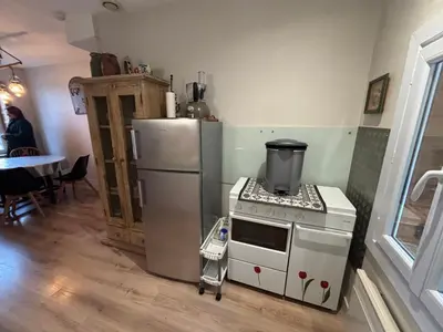 Cuisine ou kitchenette dans l'établissement Gîte de La Toue de Loire