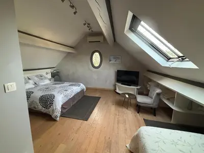 Un ou plusieurs lits dans un hébergement de l'établissement Les hauts de Chaumont