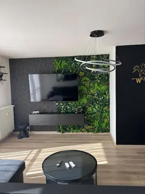 Coin salon dans l'établissement Appartement d Alex