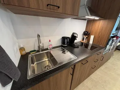 Cuisine ou kitchenette dans l'établissement Gîte Le Cottereau , à 5 minutes du Zoo Parc de Beauval