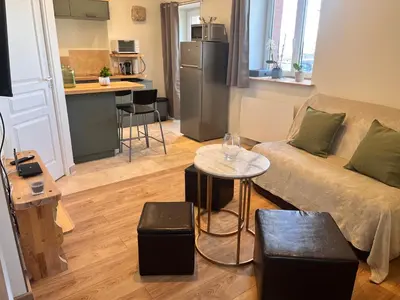 Cuisine ou kitchenette dans l'établissement Charmante petite maison, à 5 mn de Blois