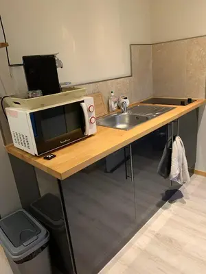 Cuisine ou kitchenette dans l'établissement Charmant studio classé, 5 mn de Blois