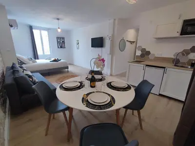 Cuisine ou kitchenette dans l'établissement Studio Orchidea