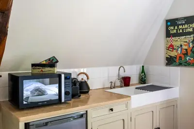 Cuisine ou kitchenette dans l'établissement Studio Dépendance du Château - Kitchenette