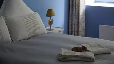 Un ou plusieurs lits dans un hébergement de l'établissement L'Allée - Maison d'hôtes - Charme - Digital detox