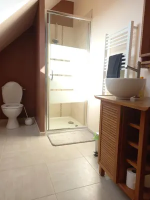Salle de bains dans l'établissement Location 24h du Mans